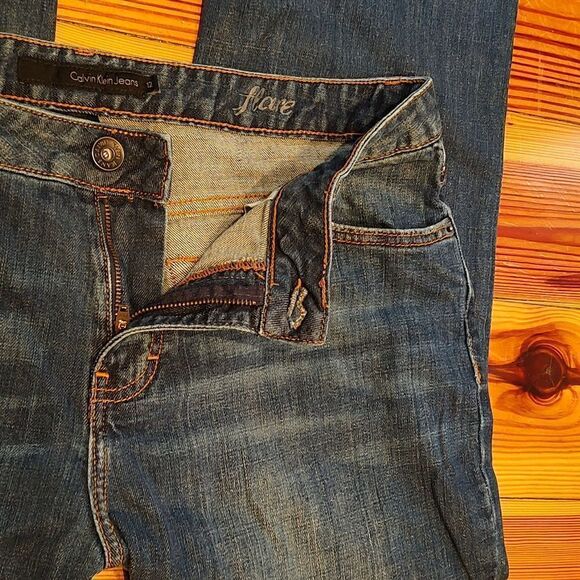 Calvin Klein Jeans Flare Leg Denim Jeans Size 12 - Picture 5 of 12